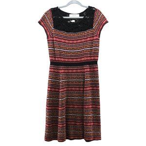 Anthropologie Sparrow Fair Isle Wool Cashmere Blend Lace Sweater Dress Size M